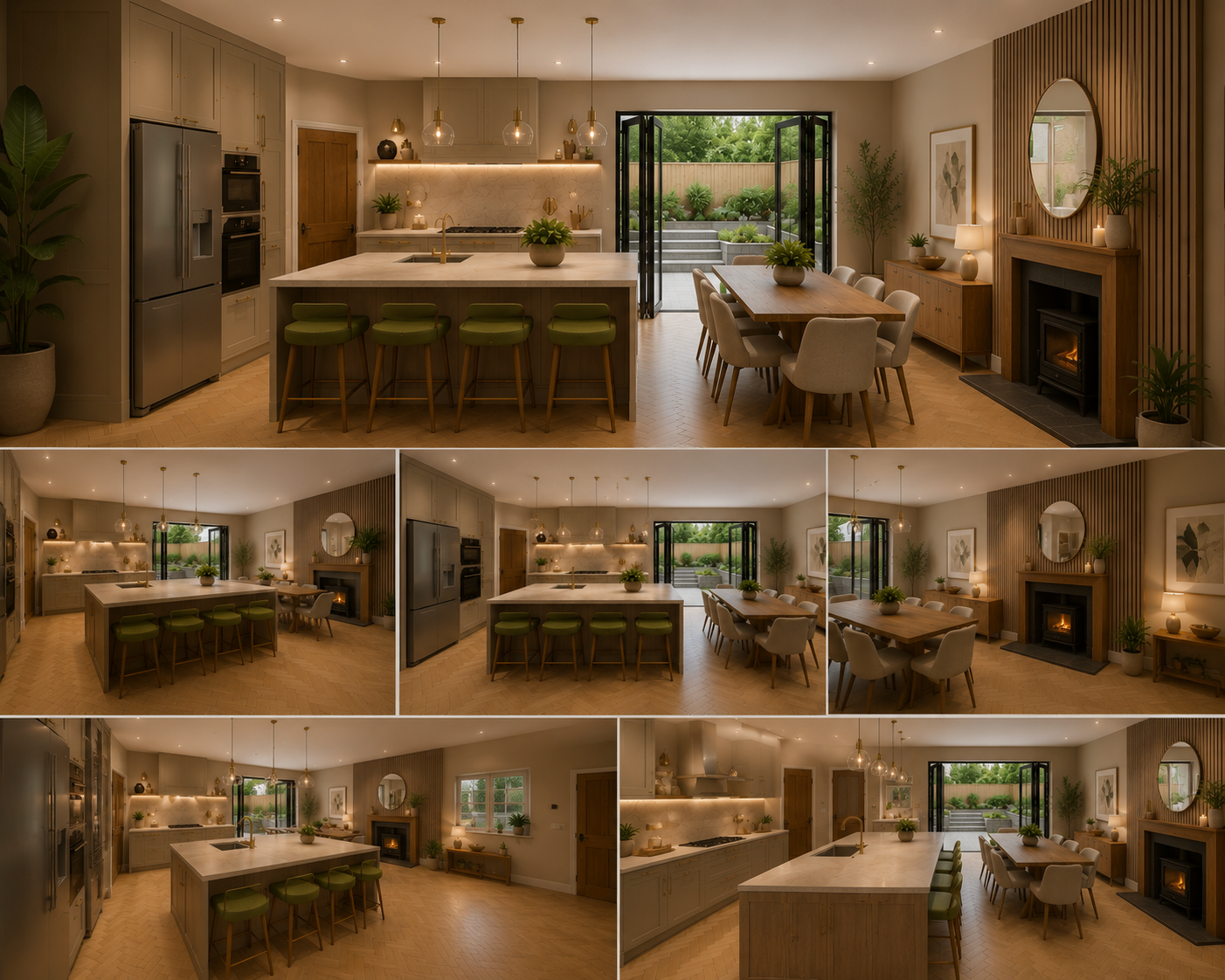 Full kitchen diner layout